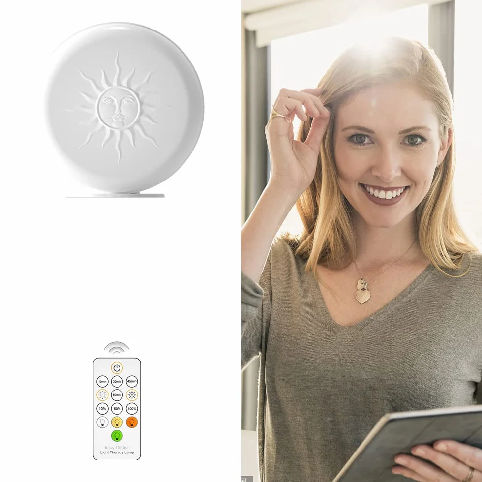 lampada diurna,10.000Lux,Lampada Naturale Alla Luce solare,Con Timer,Telecomando