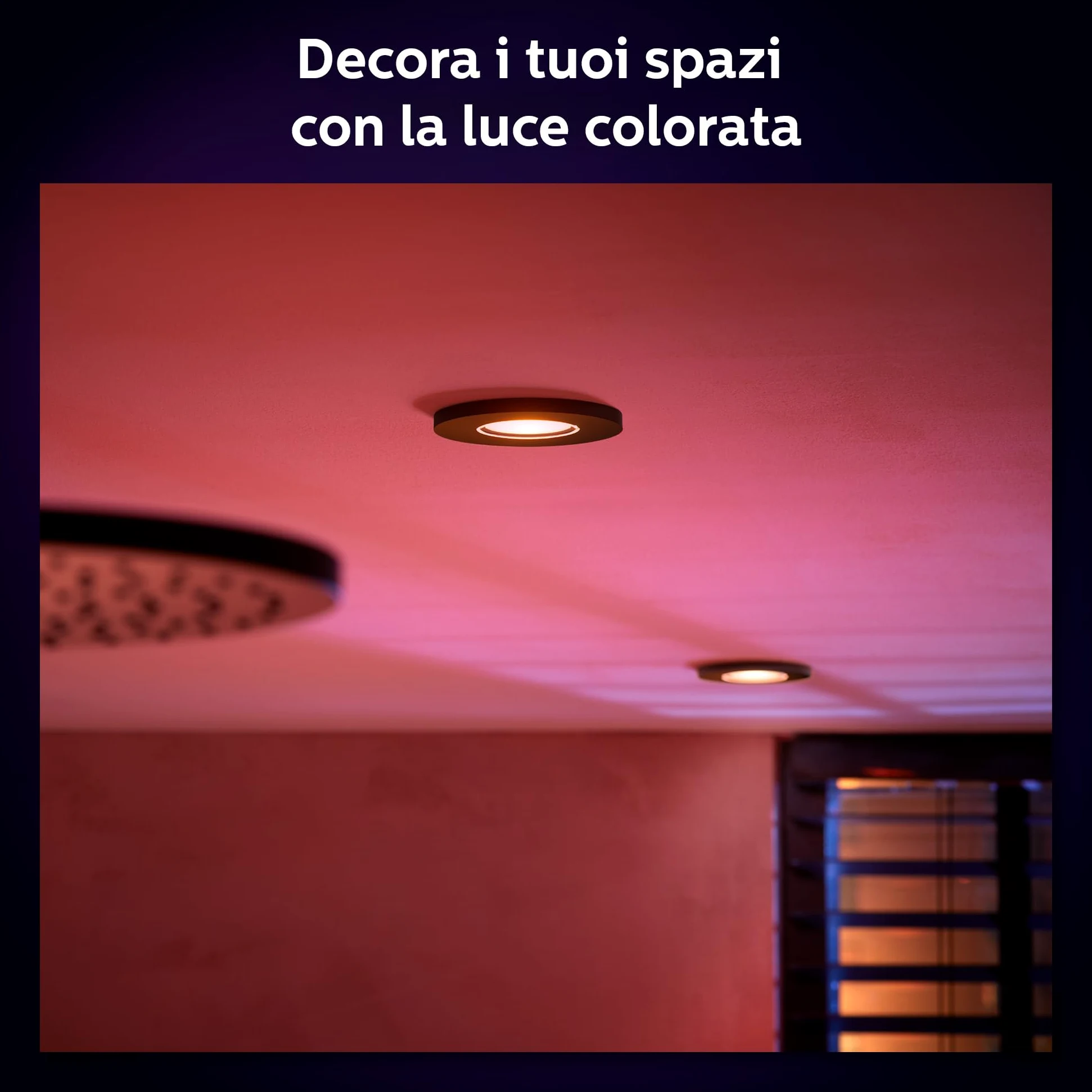 Philips Hue Xamento, Faretti da incasso LED smart, Confezione da 3, Nero | Luce bianca e colorata, Dimmerabile, 16 milioni di colori, Smart Home, Controllo vocale e via app, Per bagno, GU10