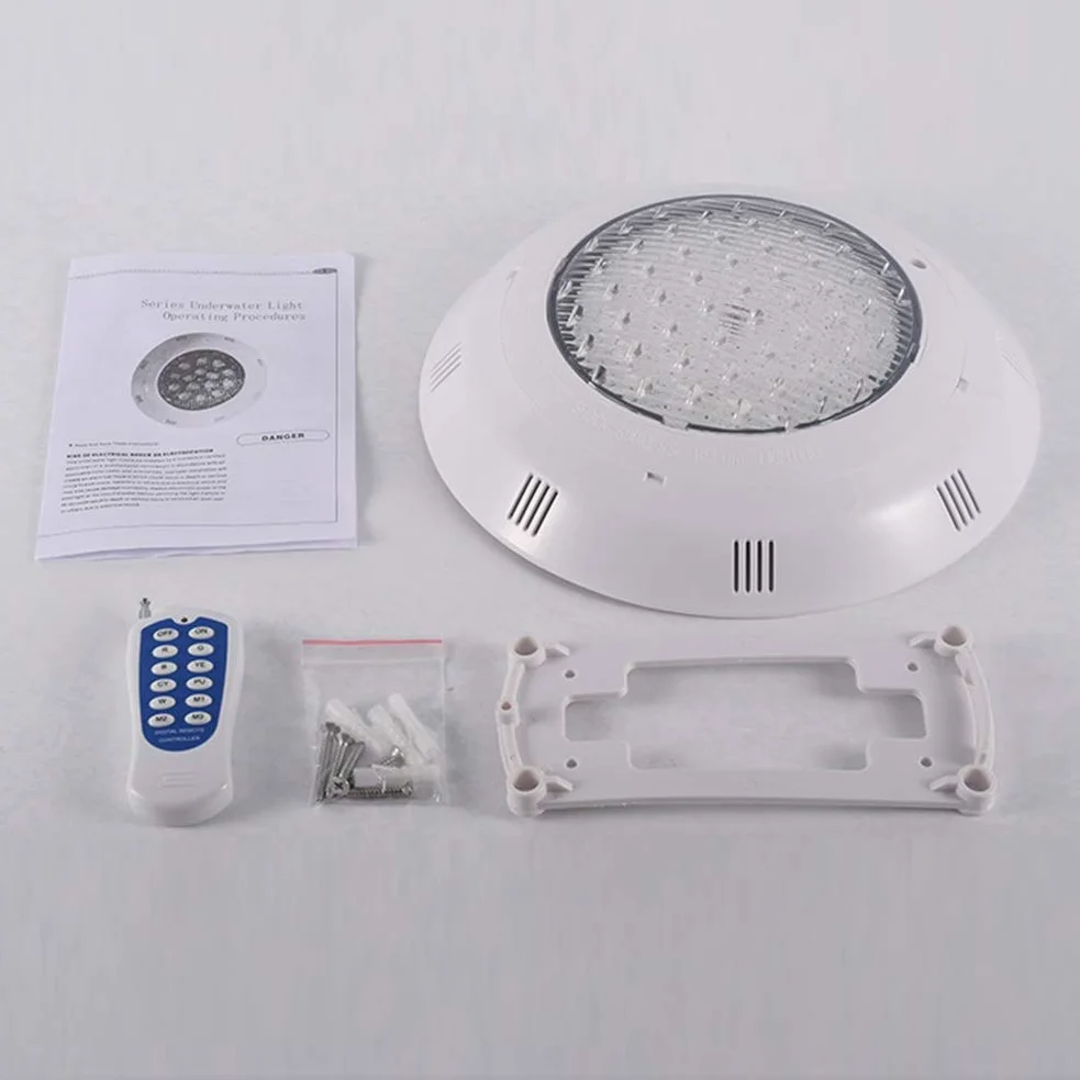 Lampada da parete da parete Piscina a LED, telecomando IP68 luci subacquee con telecomando AC12V decorazione di luci subacquee per illuminazione subacquea, illuminazione del paesaggio ( Size : 24W )