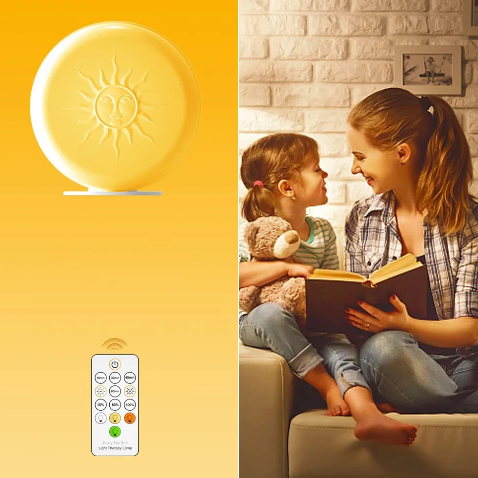 lampada diurna,10.000Lux,Lampada Naturale Alla Luce solare,Con Timer,Telecomando