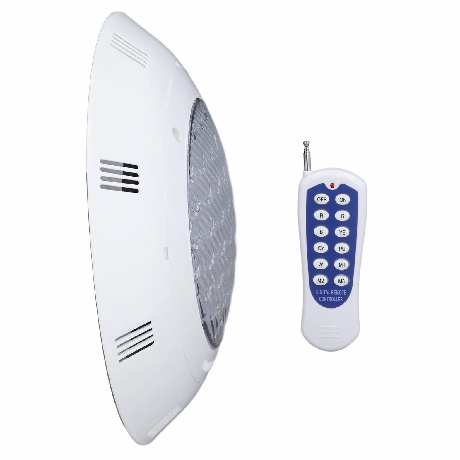 Hyuduo Luce Subacquea per Piscina 54W 18LED RGBW AC12V IP68 con Telecomando per Laghetti Balneabili e Illuminazione Paesaggistica