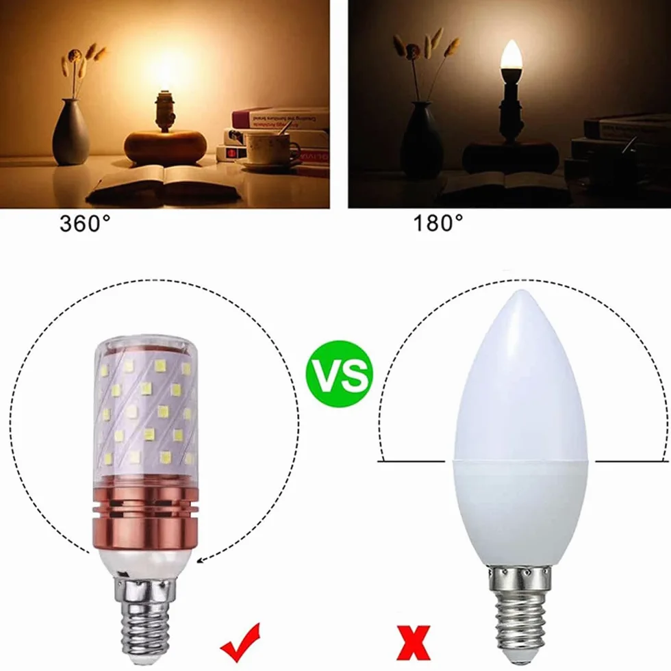 Confezione da 10 lampadine, lampadina LED a mais da 16 W (equivalente a 160 W), non stroboscopica, non dimmerabile CA 100 V-240 V, presa E14 a corrente costante, casa/commerciale Tricolor Dimming E14