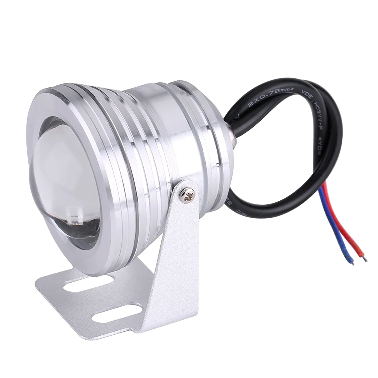 Ausla Luce Subacquea RGB 10W 12V IP65 Argento | RGB, impermeabile IP65, per piscine, yacht, stagni, fontane, guscio argento