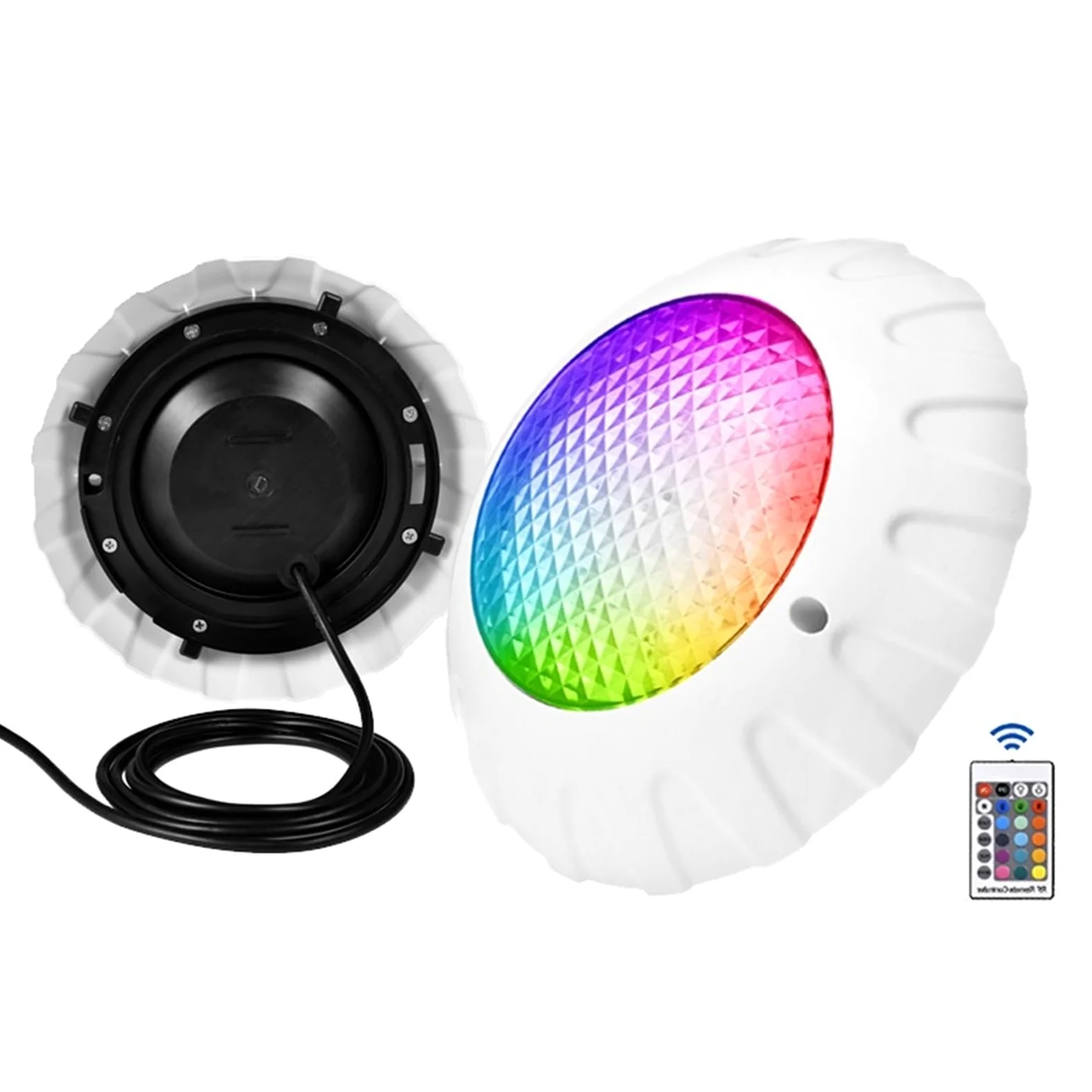 EDEDE Luci Piscina, 2 Pezzi Luce Subacquea 12V Luce for Piscina montata a Parete Impermeabile Colorata Luce for Piscina Telecomando Senza Fili Paesaggio LED