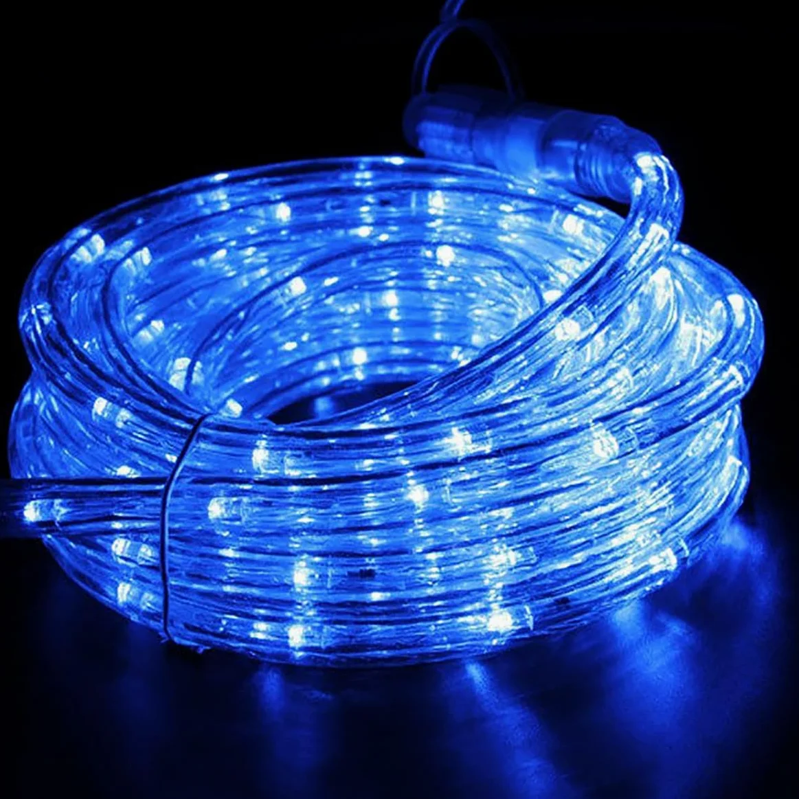 Bobina 50 metri TUBO LED luminoso luce Blu 220v IP65 LUCE FISSA 2pin