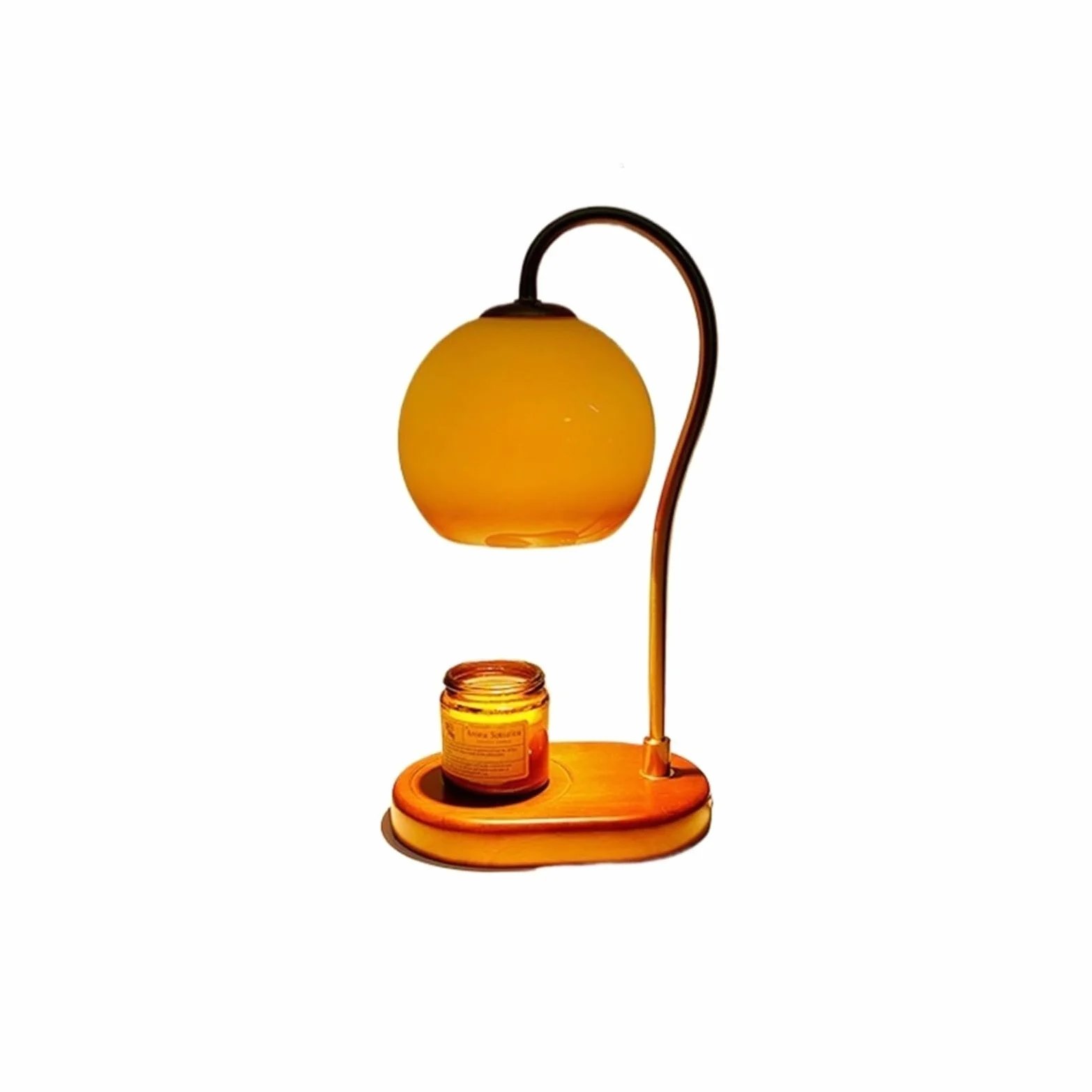Lampada da comodino Lampada da tavolo rotonda for interni della camera letto, con sfumatura di colore retrò, comodino Lampade per la camera da letto
