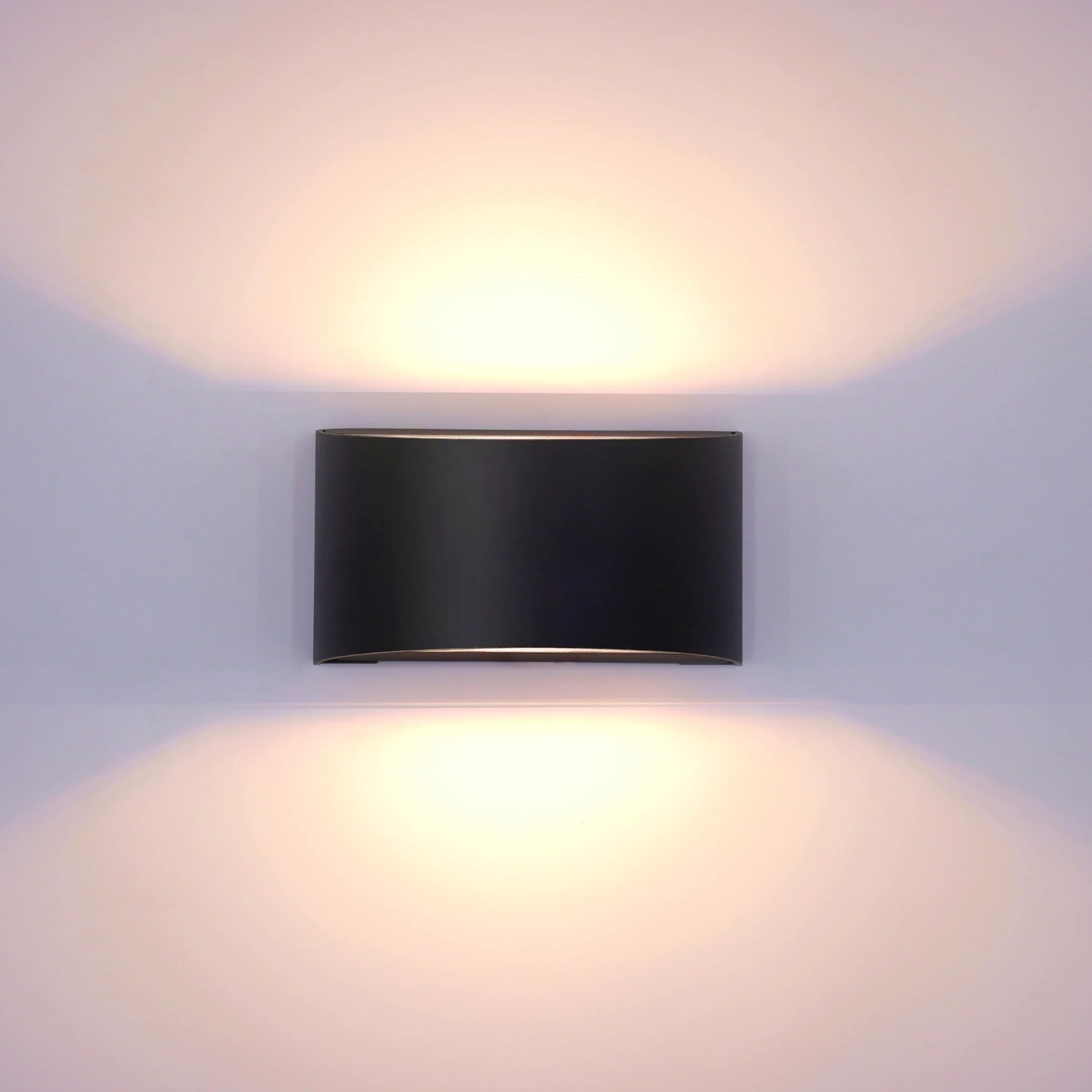 KICAAO 2 Pezzi Applique da Parete LED Moderno, Lampada da Parete Interno/Esterno con Lampadina G9 Sostituibile, 7W Luce Calda 3000K, Alluminio Nero Impermeabile IP65 per Ingresso Giardino