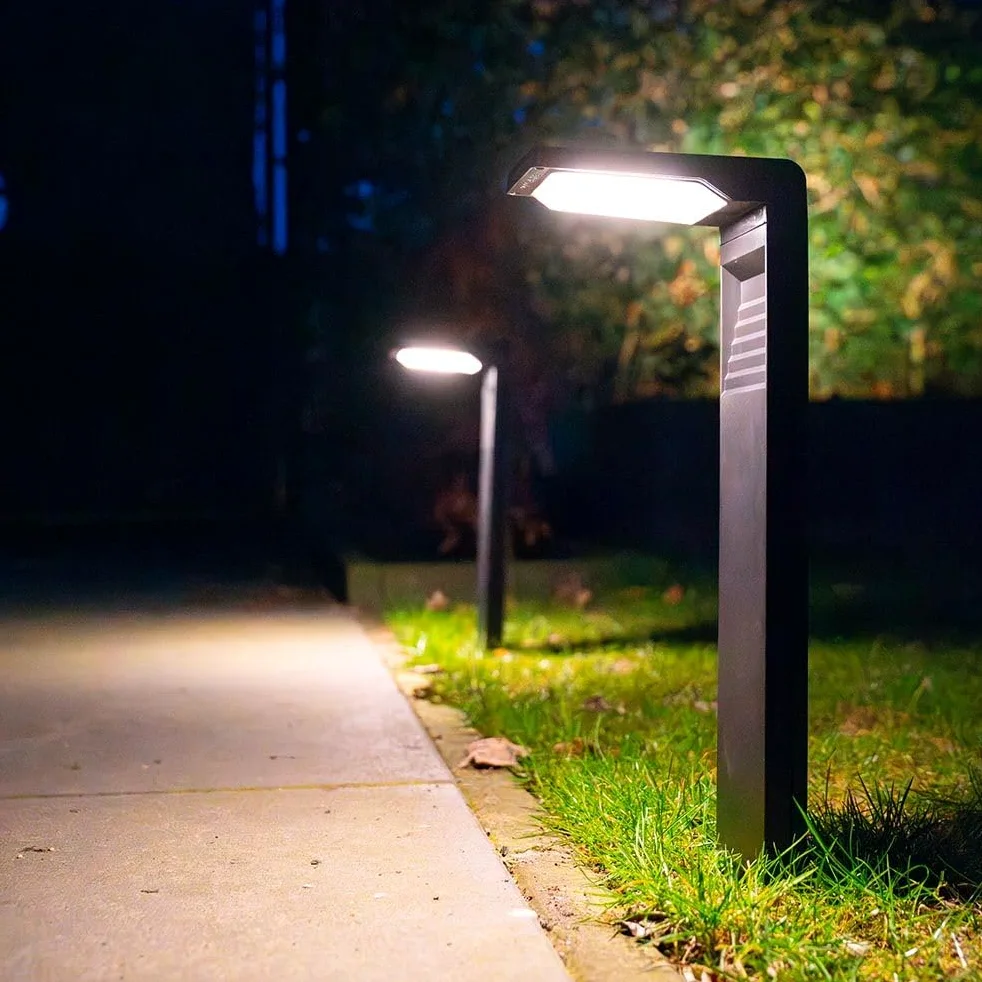 HOFTRONIC Maine 2-pack - Lampada solare da esterno, IP65, impermeabile, illuminazione solare per esterni, faretto solare per giardino, cortile, vialetto, percorso, marciapiede, terrazza
