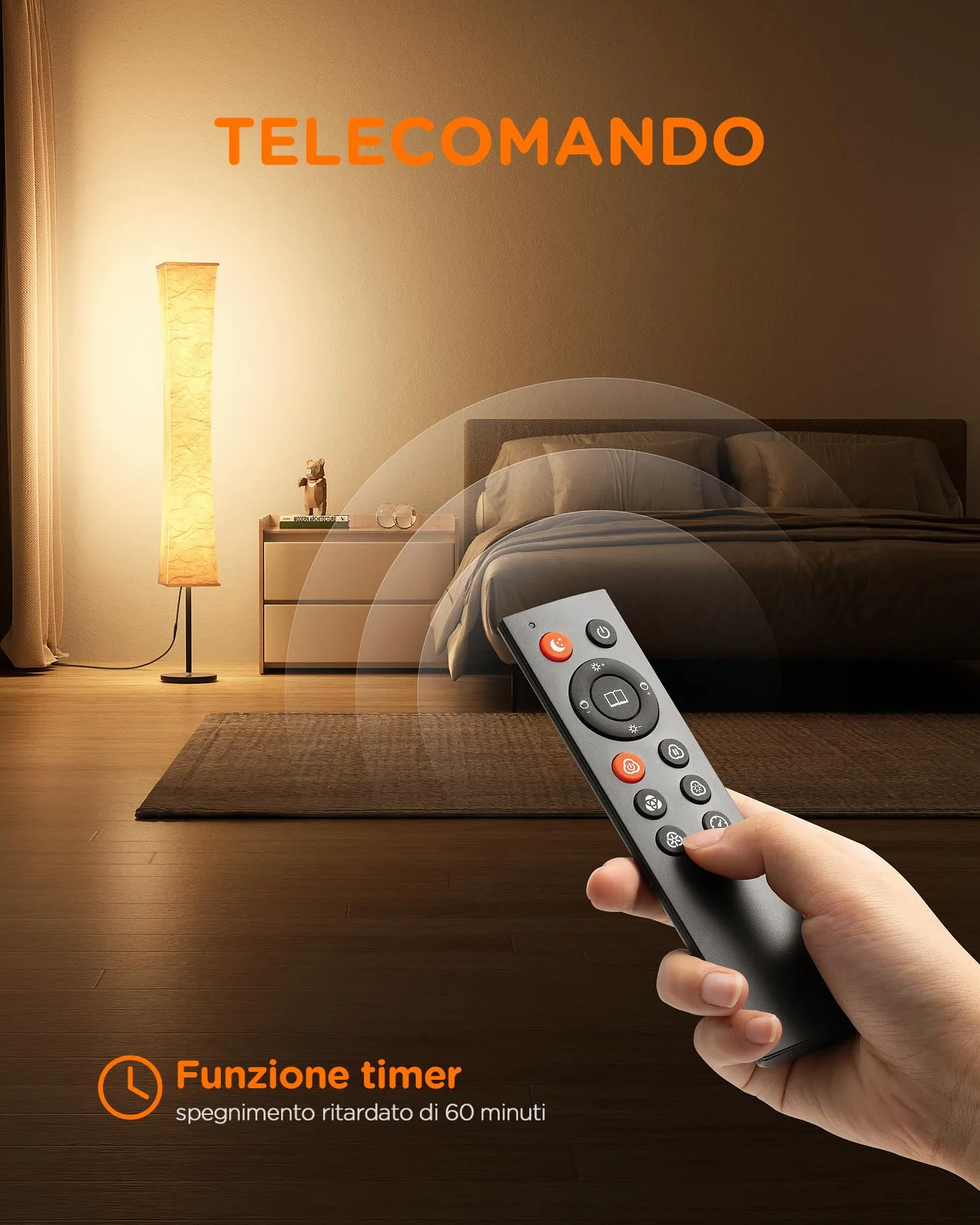 tomons Lampada da terra per soggiorno, dimmerabile, lampada da terra a LED RGB con telecomando e sincronizzazione musicale, lampada da lettura con ombra in tessuto bianco per camera da letto,