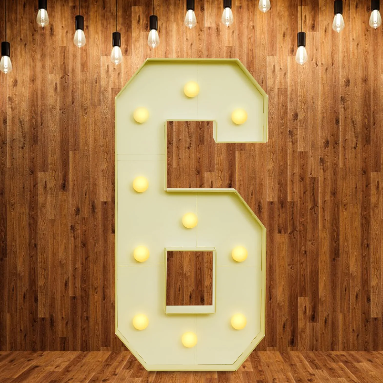 Lampada a LED con numeri illuminati 0 1 2 3 4 5 6 7 8 9 – Luce bianca calda, 10 LED, decorazione di nozze per compleanni, feste, matrimoni, vacanze, casa e bar, grande, 100 cm (6)