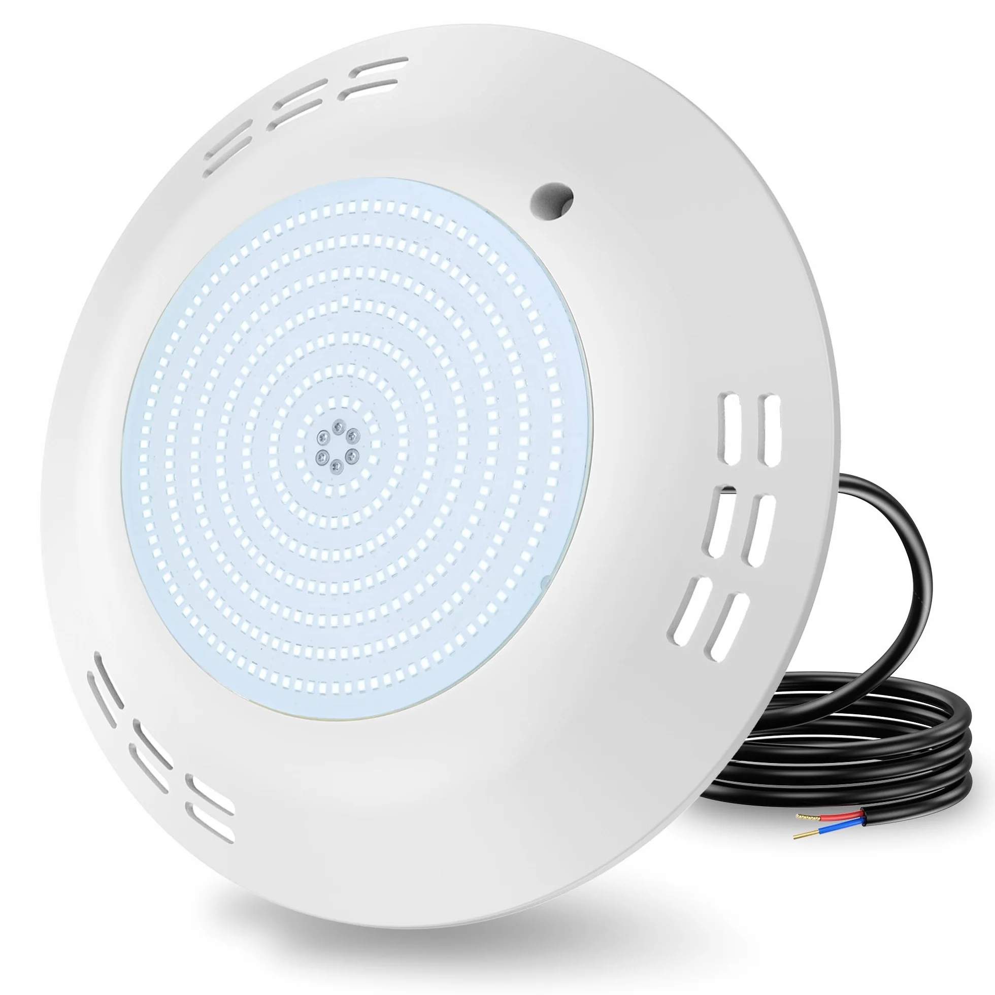 35W Faro LED Piscina Superficie, Lampada Piscina Ultrapiatta Non Dimmerabile 3500lm, Ø275mm, Impermeabile IP68 Riempito di Resina Luce per Piscinas Interrate e Cemento, 12V AC/DC, Bianca Fredda