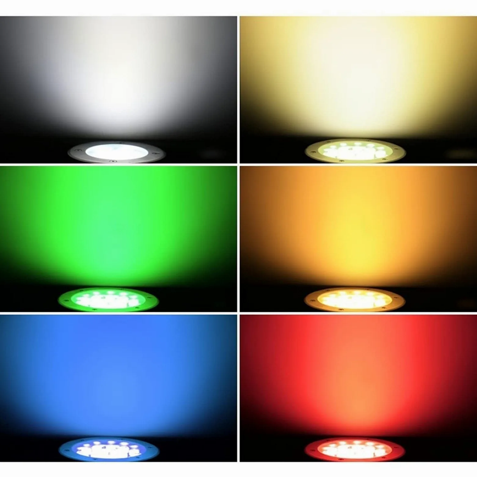 Faretti calpestabili per esterno IP68 impermeabile faretto incasso a terra 110-230V Ad alta potenza luci incasso pavimento esterno Acciaio inossidabile pieno 8 colori, 8 potenza ( Color : Bianco fredd