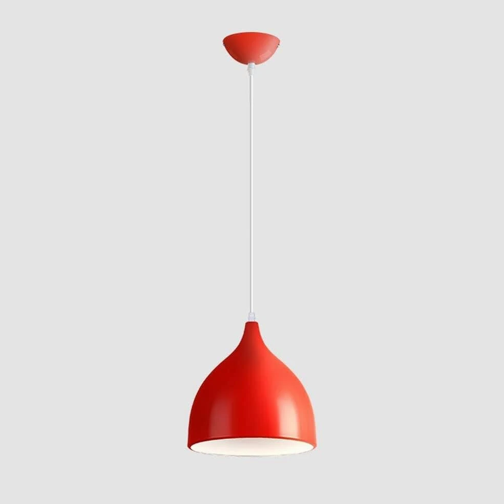 Lampadario Nordico in Metallo Lampada a Forma di Goccia d'Acqua Soffitto Base E27 Testa Singola Comodino NG