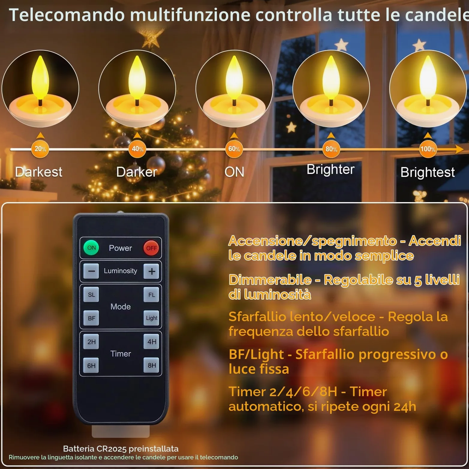 PChero Candele da tè ricaricabili con stazione magnetica, confezione da 6 candele elettriche senza fiamma a LED tremolanti con timer remoto per esterni, impermeabili, per casa, camera, bagno, giardino
