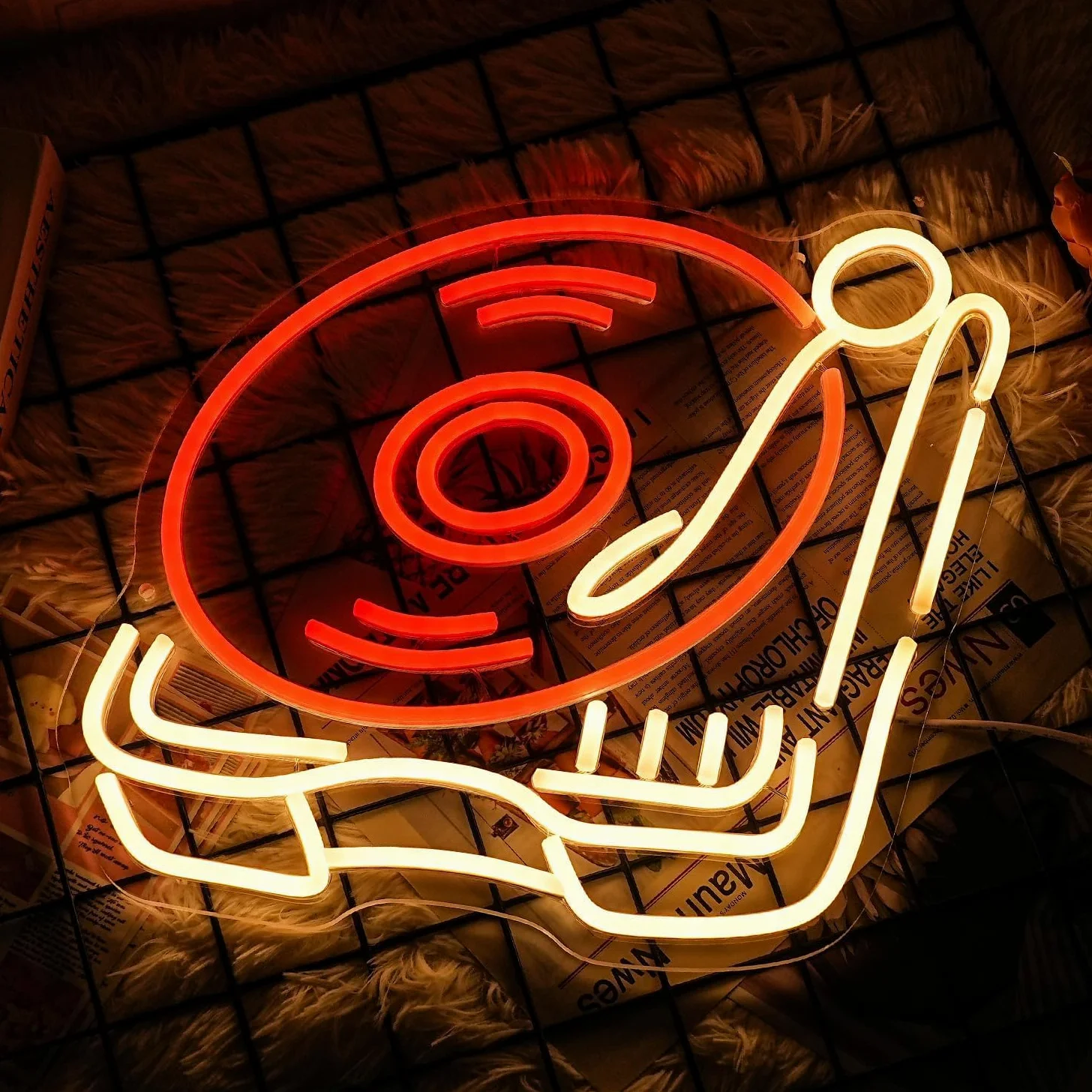 Giradischi Neon Sign Gym Neon Light per la decorazione della parete