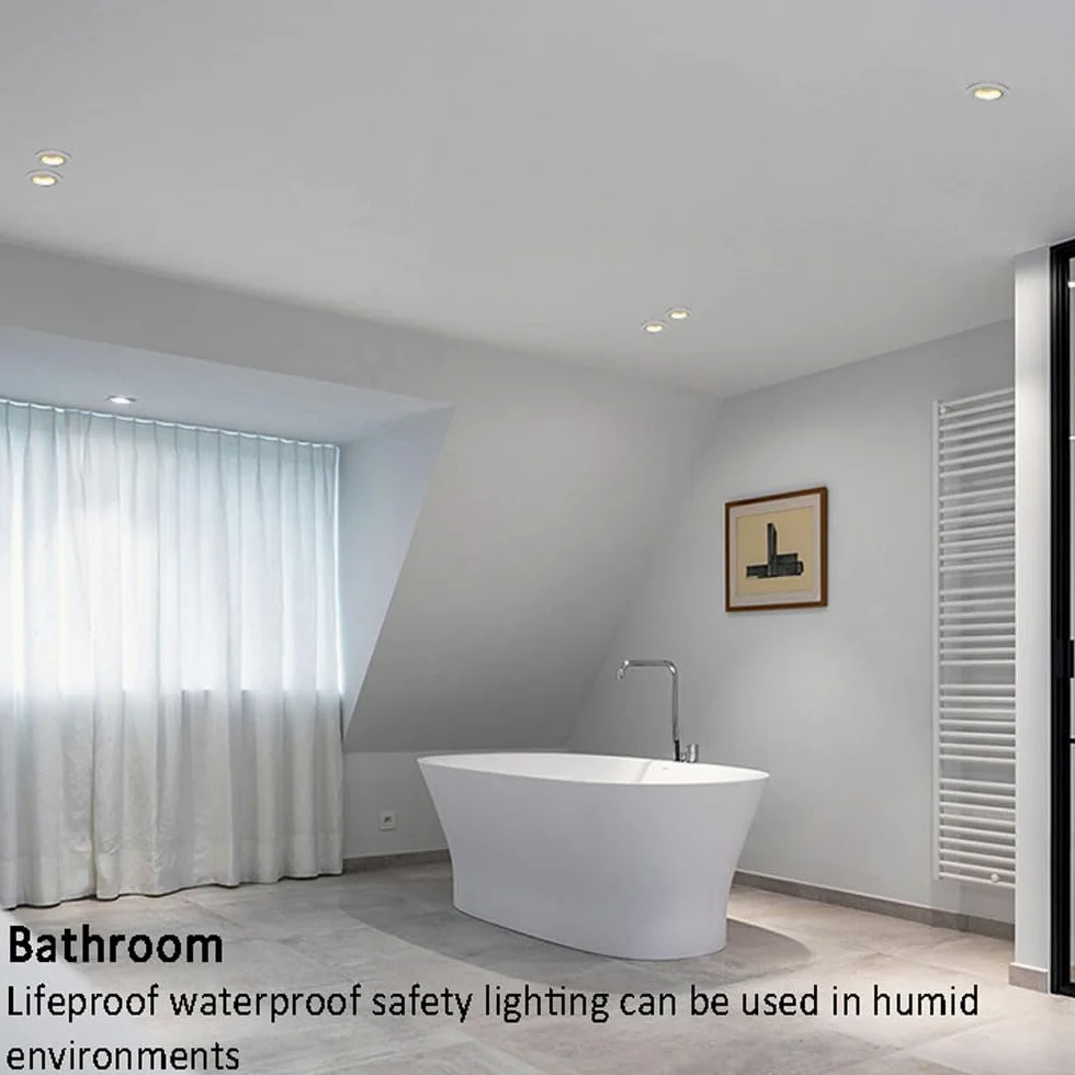Confezione Da 4 Faretti Da Incasso A LED 4CCT, Faretti Da Incasso A Soffitto A LED Selezionabili 3000K/4000K/6000K, Luce Da Doccia Impermeabile IP65, Soffitto Per Faretto Da Bagno