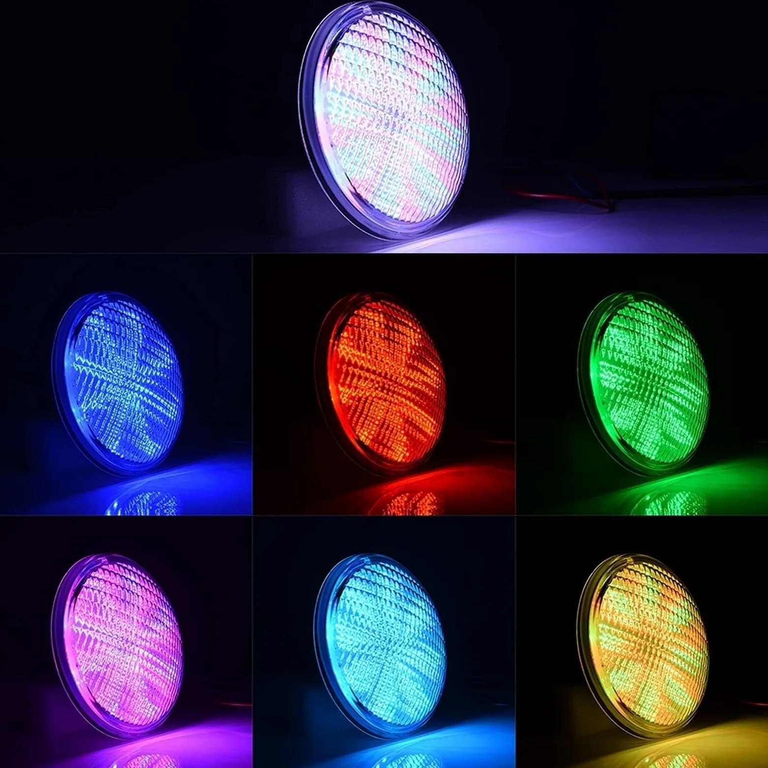 Con Telecomando Faretti Piscina - Faretto Subacquei, Lampada Da Incasso Per Paesaggio Subacqueo A LED Da 12 V, Lampadina Per Piscina RGBW PAR 56 Impermeabile IP68, Per Piscina, Acquario ( Size : 12W )