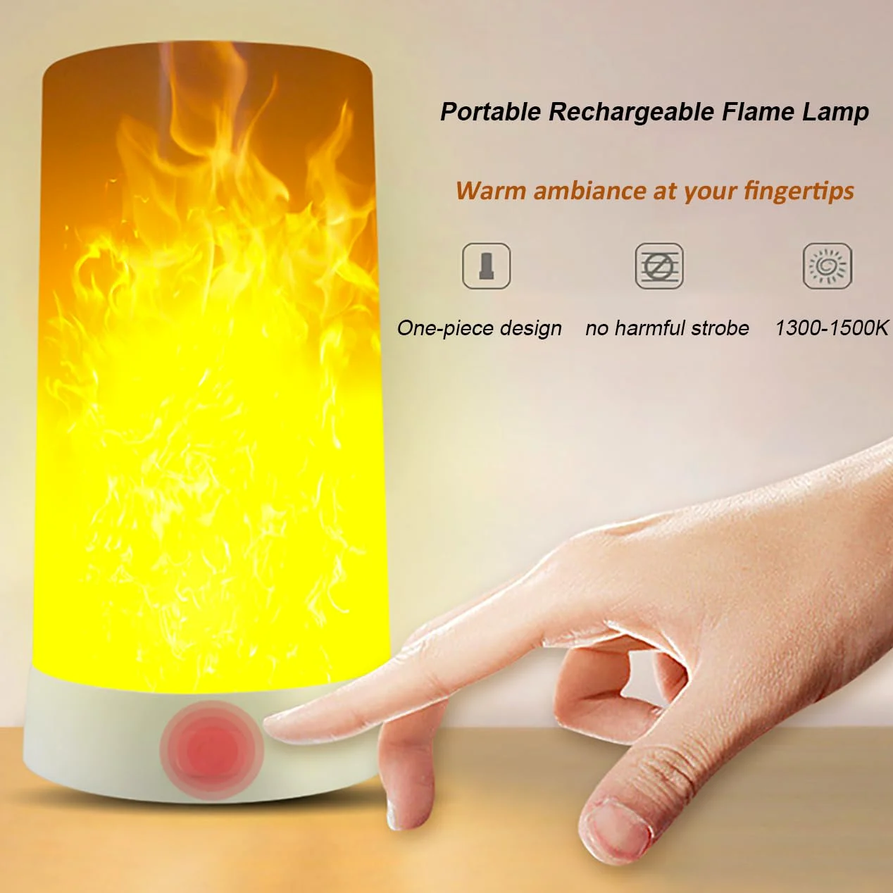 Lampada Effetto Fiamma, Lampada a Fiamma a LED Ricaricabile Tramite USB Impermeabile Luce Notturna a Fiamma con Base Magnetica e Ganci in Metallo per Natale, Feste, Interni ed Esterni