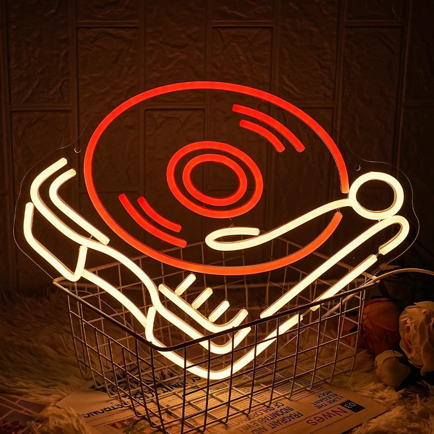 Giradischi Neon Sign Gym Neon Light per la decorazione della parete