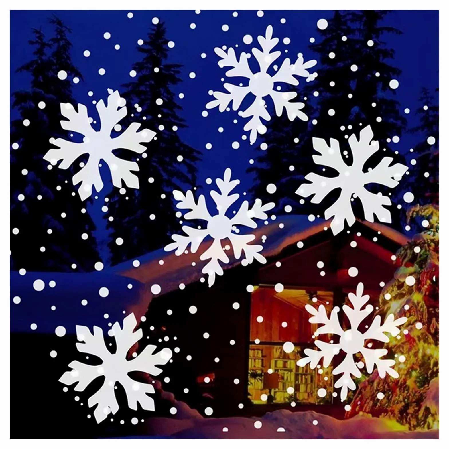 Proiettore natalizio per esterni, Luci for feste di Natale Proiettore a fiocchi di neve Luce da palcoscenico a LED Rotante Modello natalizio Illuminazione natalizia for esterni Decorazioni da giardino