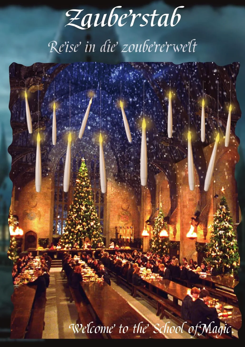 20 Candele LED Galleggianti Harry Potter con Telecomando Bacchetta Magica, Candele Senza Fiamma Tremolanti, Decorazioni Magiche per Feste, Natale, Halloween, Regalo per Fan di Harry Potter
