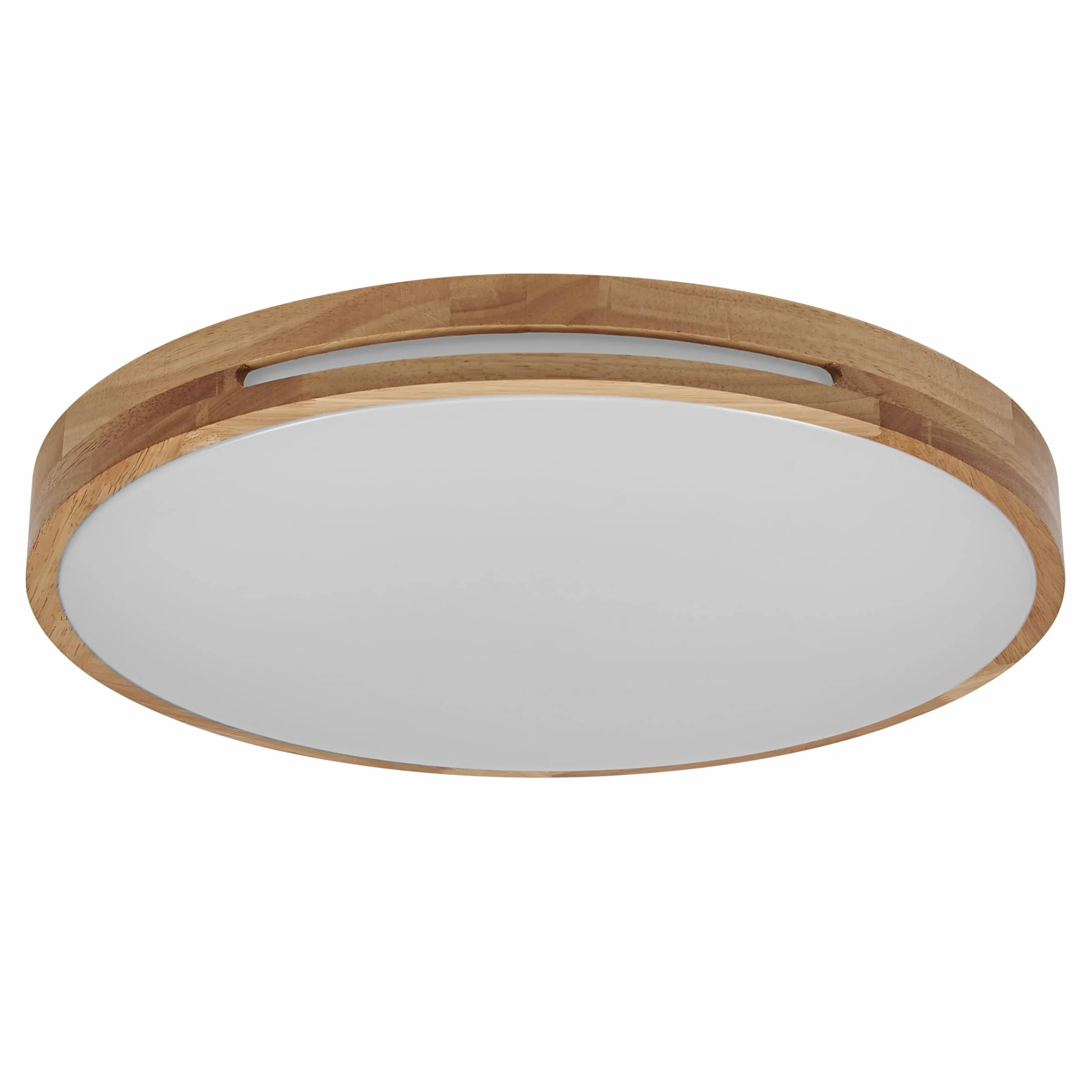 OSRAM ORBIS Woodburry LED wall/ceiling light with wood decor, 36 W, 1,500 lm, 3,000 K, 500-mm diameter, 830 friendly warm white, IP20 protection, mounting screws and dowels included