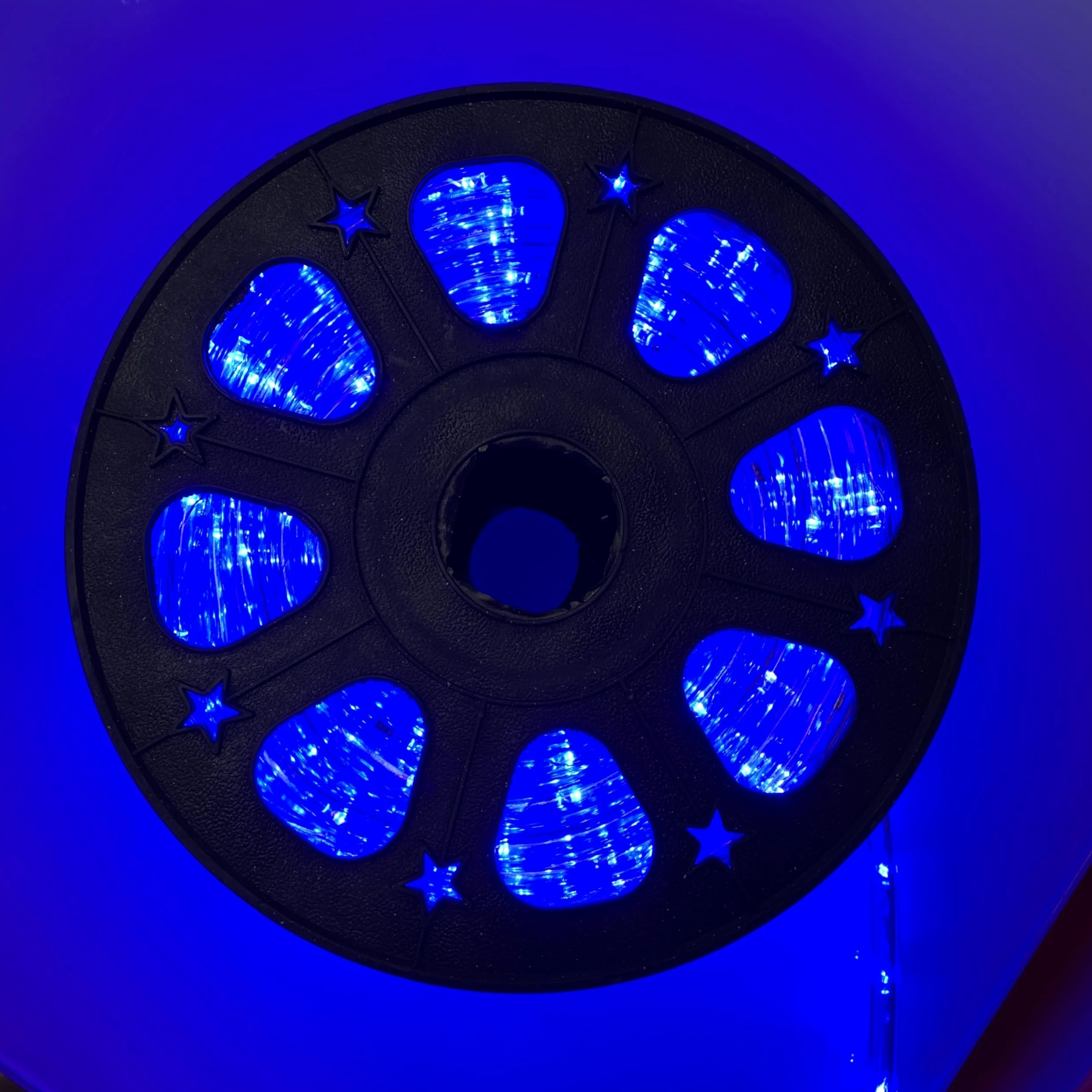 Bobina 50 metri TUBO LED luminoso luce Blu 220v IP65 LUCE FISSA 2pin