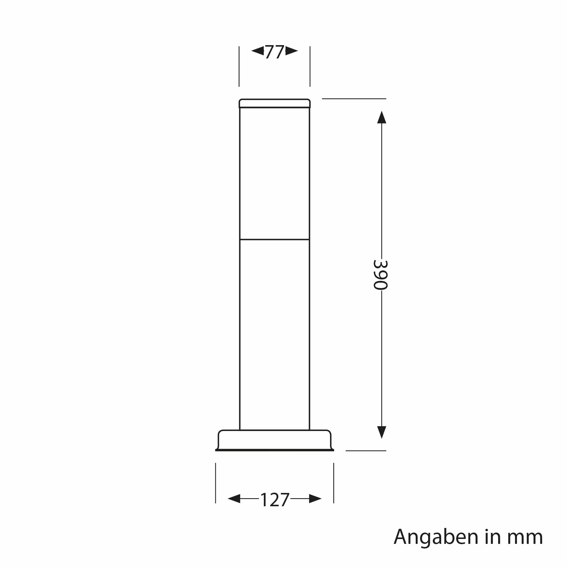 ledscom.de 5 pz. bitta luminosa PORU per esterni, IP44, 39cm, marrone, incl. lampada E27 471lm, bianco extra-caldo
