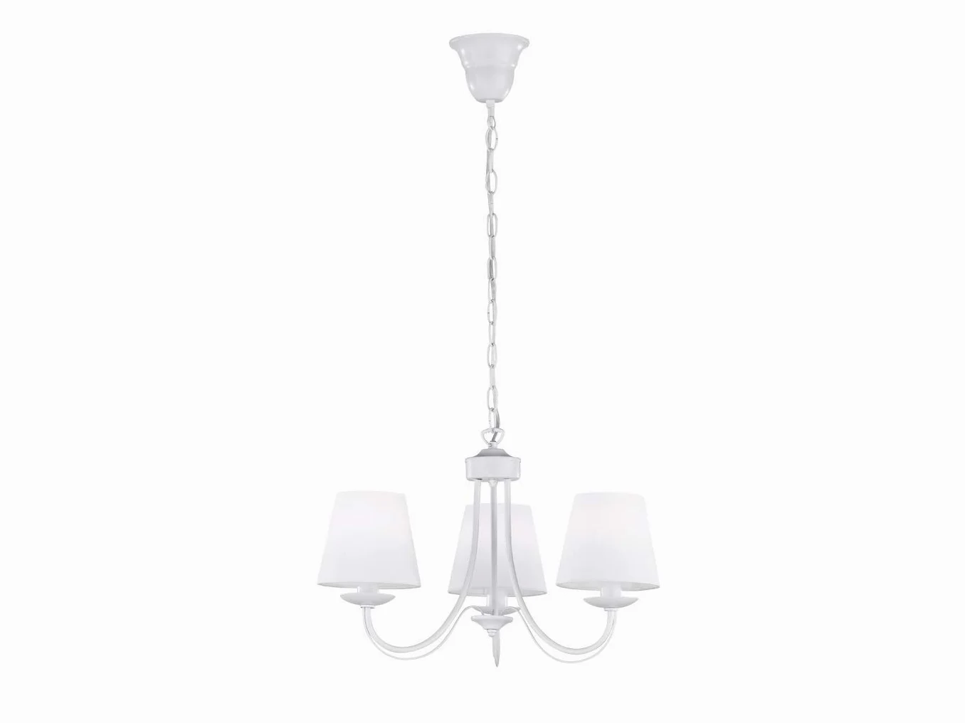 Trio Leuchten Lampadario E14, 28 W, Bianco Opaco, 47 x 47 x 150 cm