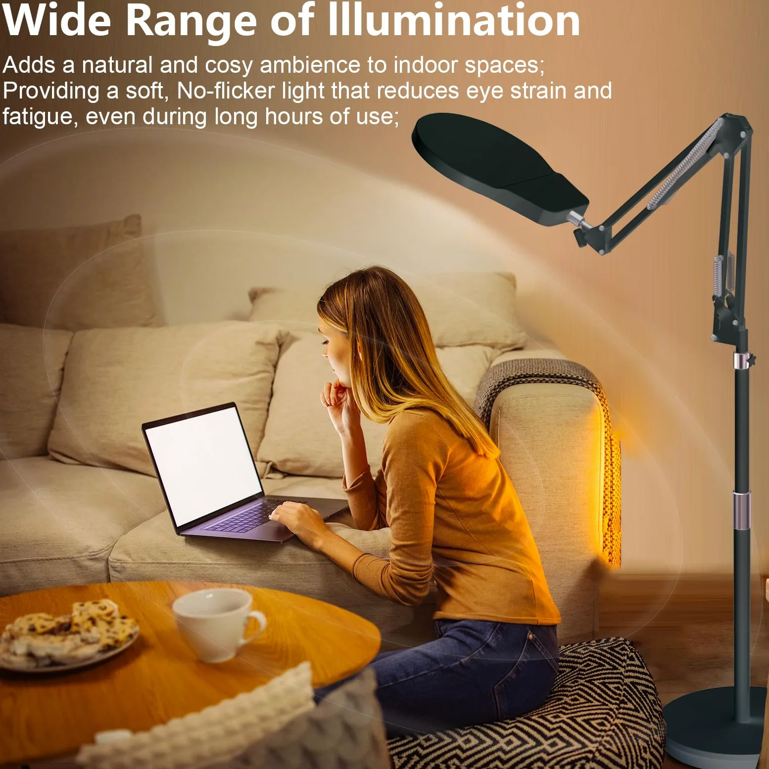 Lampada SAD, Lampada SAD 3 in 1, Lampada Daylight Luce con Telecomando, Daylight Lampada per Lettura/Ufficio/Casa (Nero)