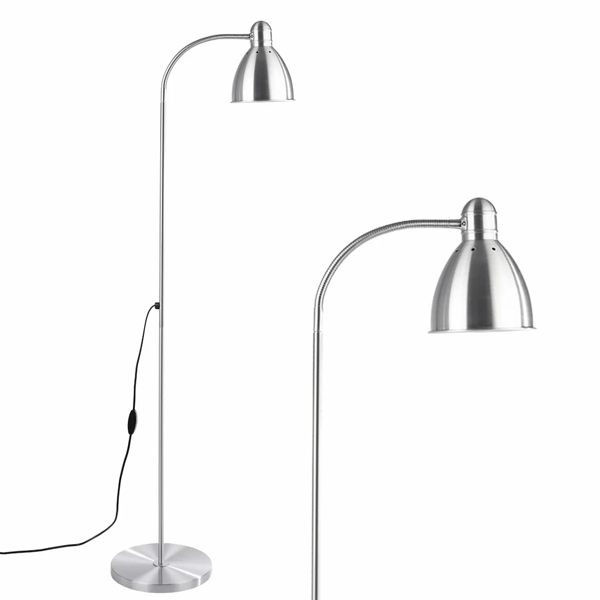 IKEA LERSTA - Lampada da terra e da lettura in alluminio/acciaio