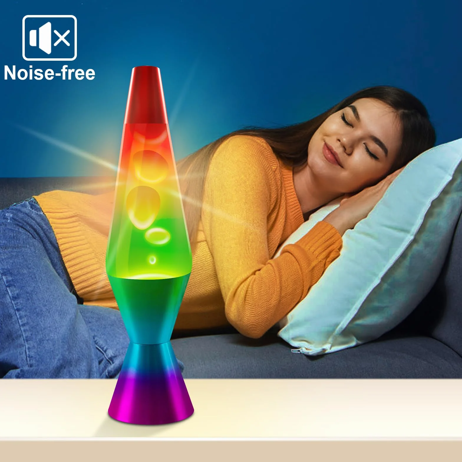 FBSPORT Lavalamp Lampada Rilassante, Lampade da comodino, Lampada ad effetto rilassante ideale per camera da letto, soggiorno