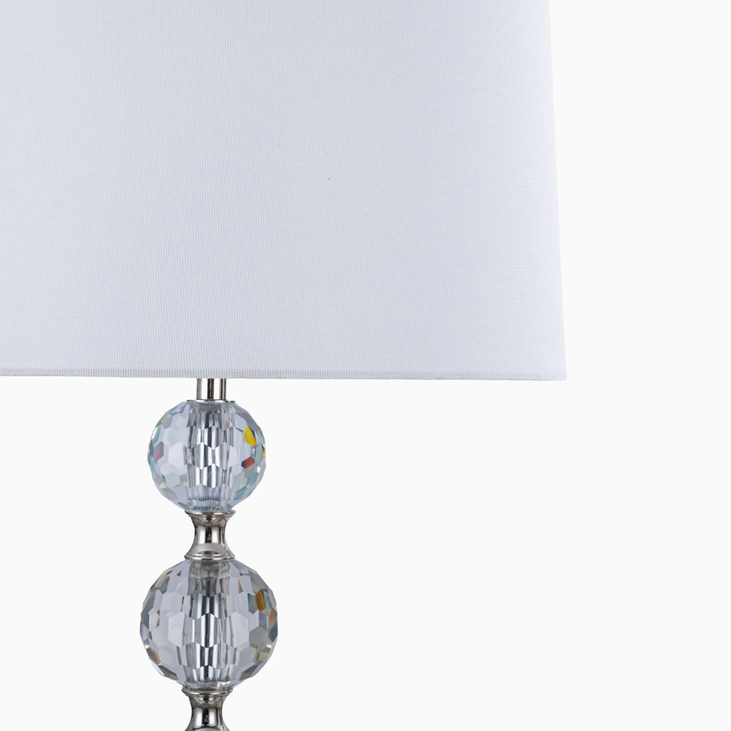 Relaxdays Lampada da Terra, Paralume in Tessuto, Metallo, E27, 155x35,5 cm, Effetto Cristallo