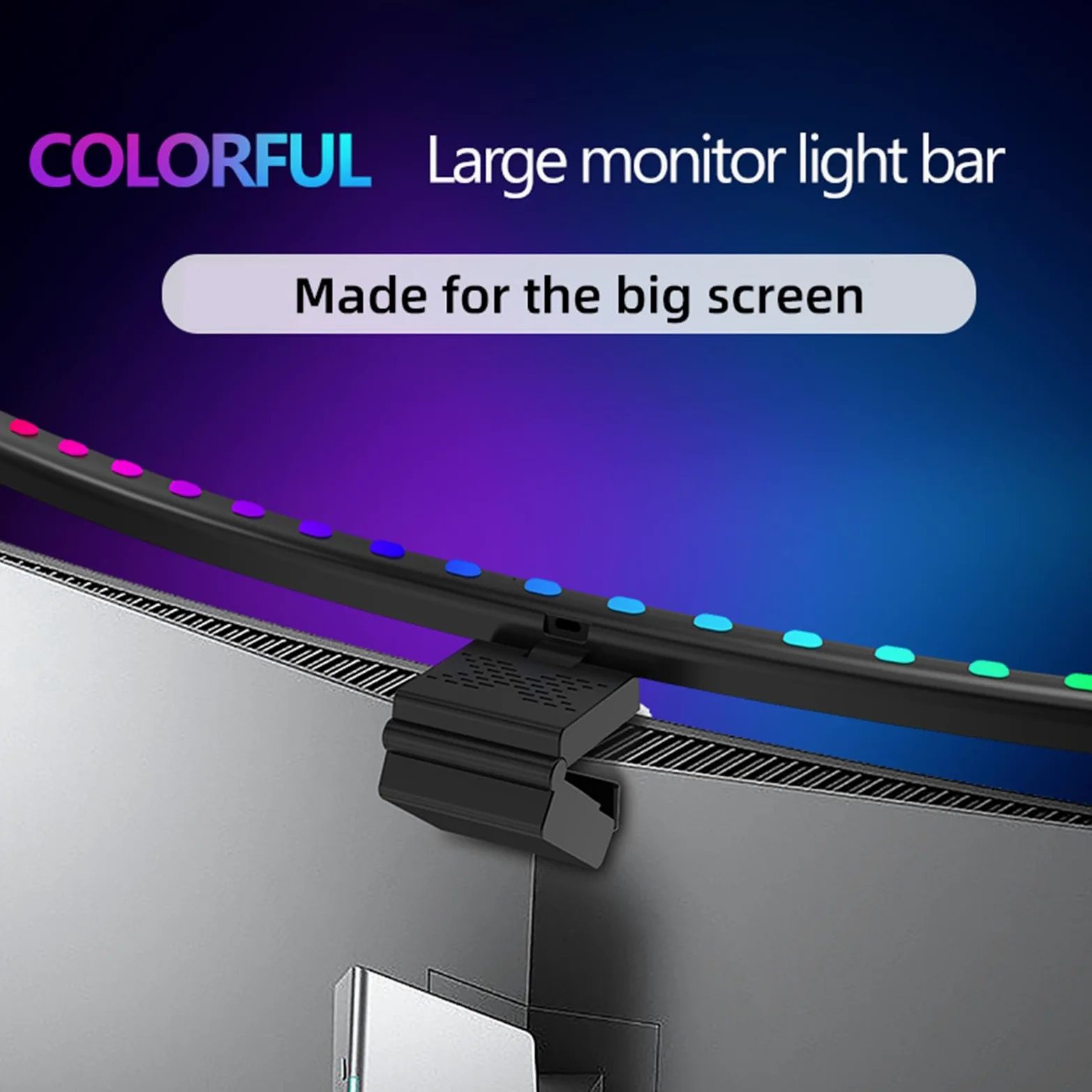 Luce per Monitor Retroilluminazione RGB, Lampada da Scrivania Curva per Monitor per Computer a Doppia Sorgente Luminosa 2 in 1 Lampada da Scrivania per Ufficio da Gioco con Luce