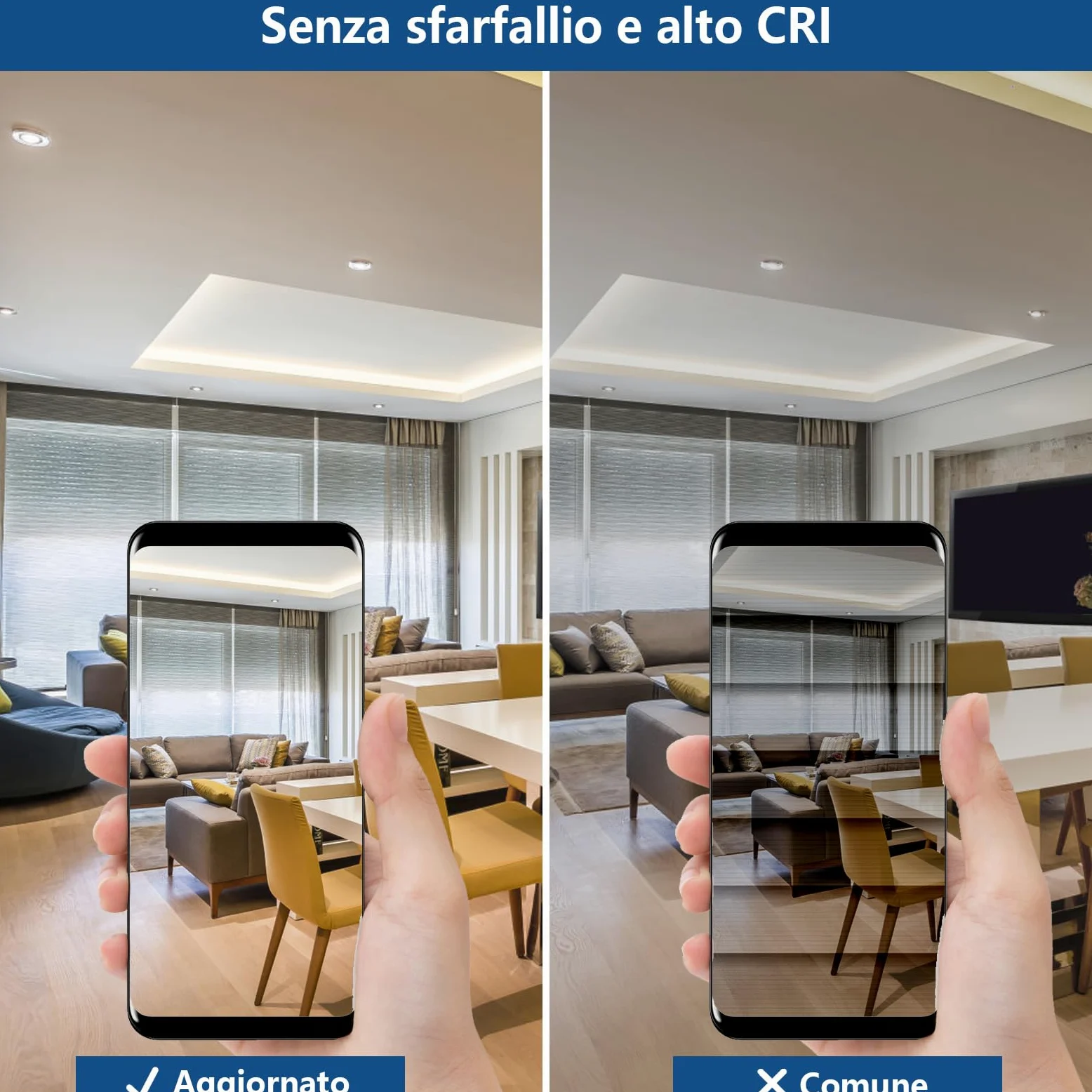 HiBay 10 Faretti Led da Incasso per Cartongesso 5W Ultrasottili Faretti Led Soffitto Incasso 500LM,3000K Bianco Caldo,220V Inox IP44,Diametro Foro Ø60mm per Bagno,Esterno