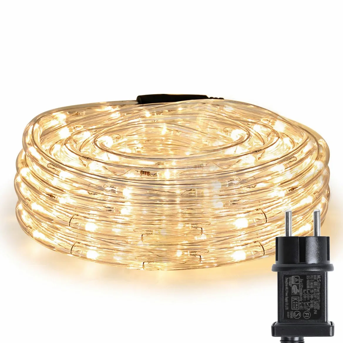 Lepro Tubo Luminoso 10m,Luci Natale Esterno 240 LED Bianco Caldo, Renna Natale da Esterno Impermeabile IP65 Natale Decorazioni, per Decorazioni Interni e Esterni