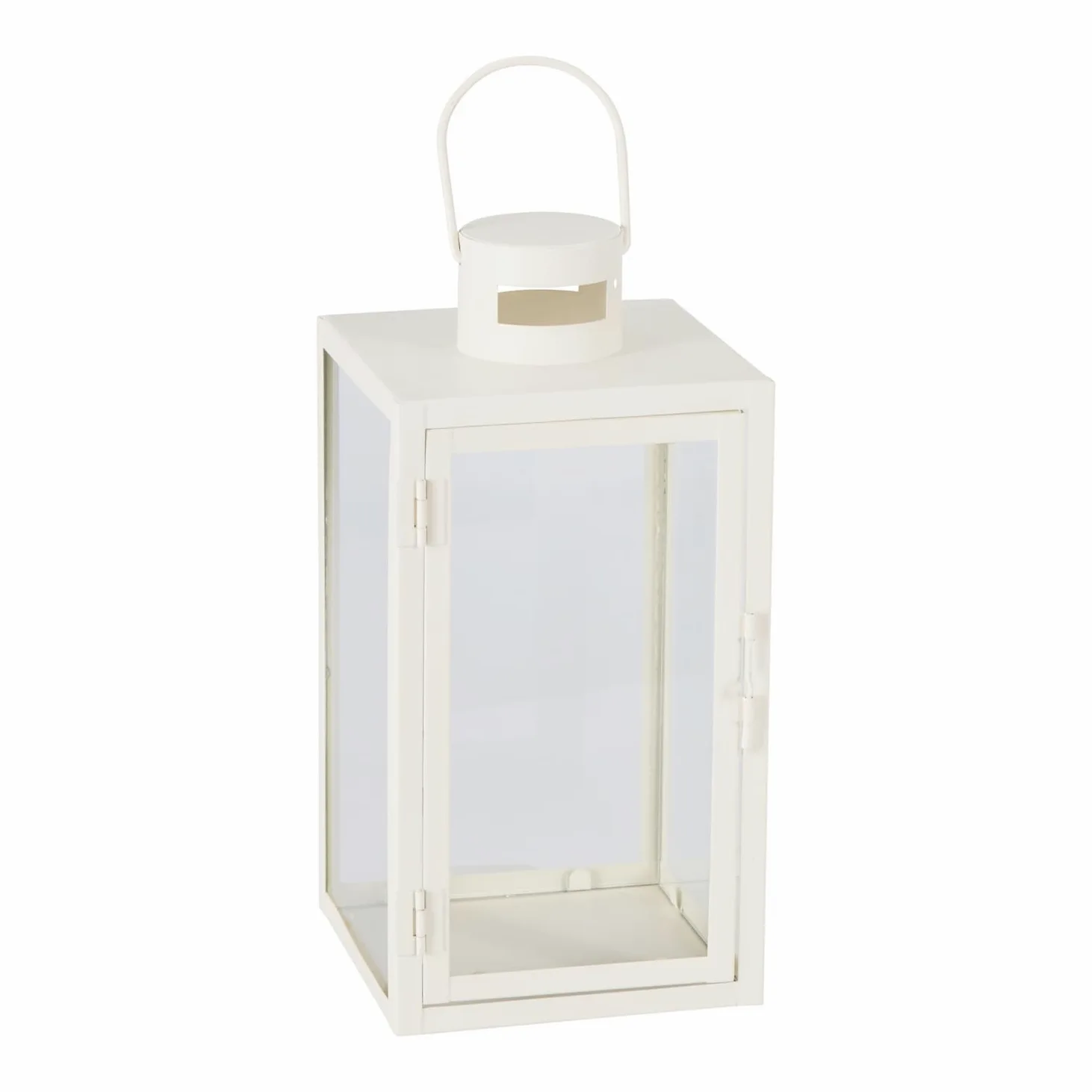 Mojawo Set di 2 lanterne da giardino XXL, lanterne in metallo, decorazione per esterni, in metallo, bianco crema, ca. 30/41 cm