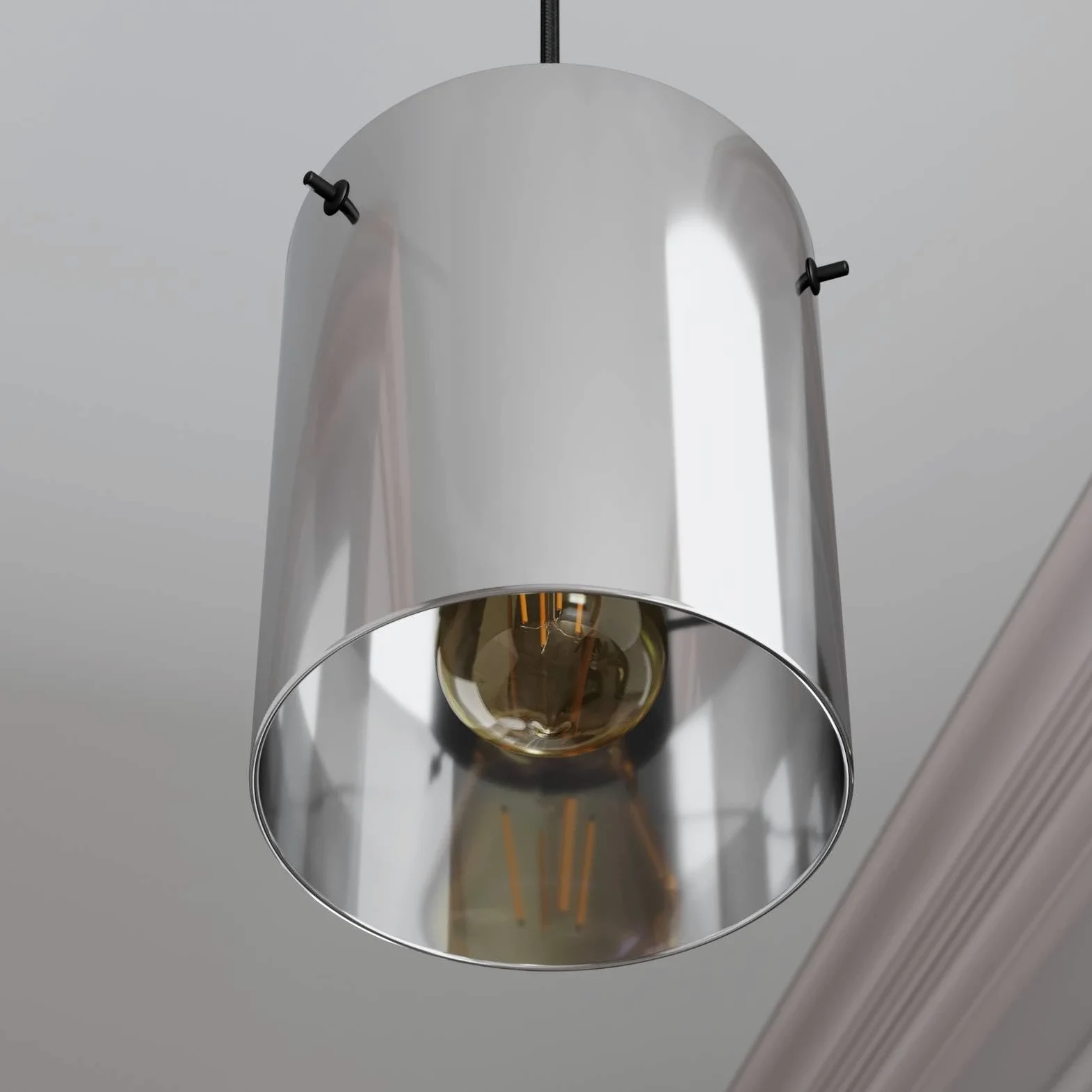 Lindby Lampada a sospensione dimmerabile (Moderno) colore Nero ad es. Soggiorno & Sala da pranzo lampada in vetro, per tavolo