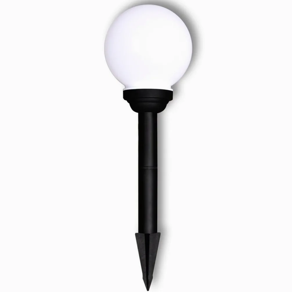 Tidyard 4 pz Lampioni Solari LED Giardino Rotondi 15 cm con Picchetto,Faretti Solari da Giardino,Luci da Esterno Energia Solare
