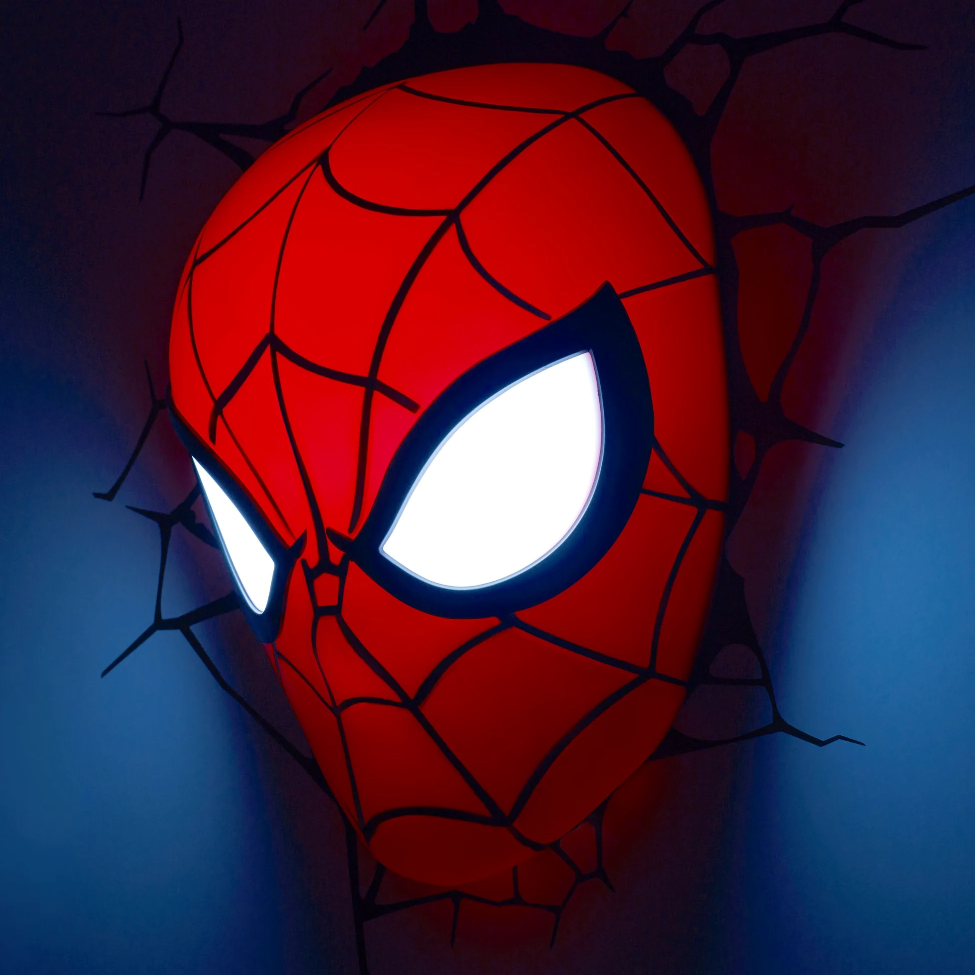3D Light FX - Lampada da Parete Decorativa a LED, a Forma di Maschera di Spider-Man della Marvel