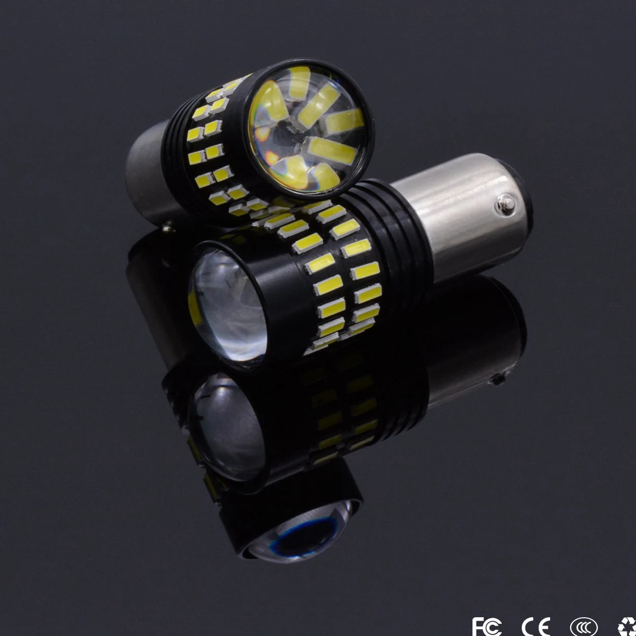 TUINCYN 1157 Lampadine a LED Luce di stop bianca BAY15D 1016 1034 1157A 4014-48SMD Chip Indicatori di direzione Fanale posteriore Luce di retromarcia 6500K (confezione da 10)