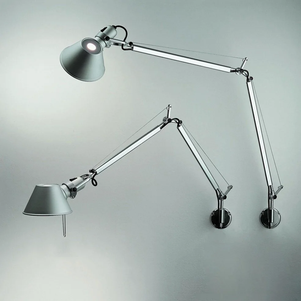 Lampade da parete a braccio lungo regolabili, LED interruttore a fascia in alluminio lampada a sospensione applique da parete moderna camera da letto studio lettura pieghevole riparo della parete