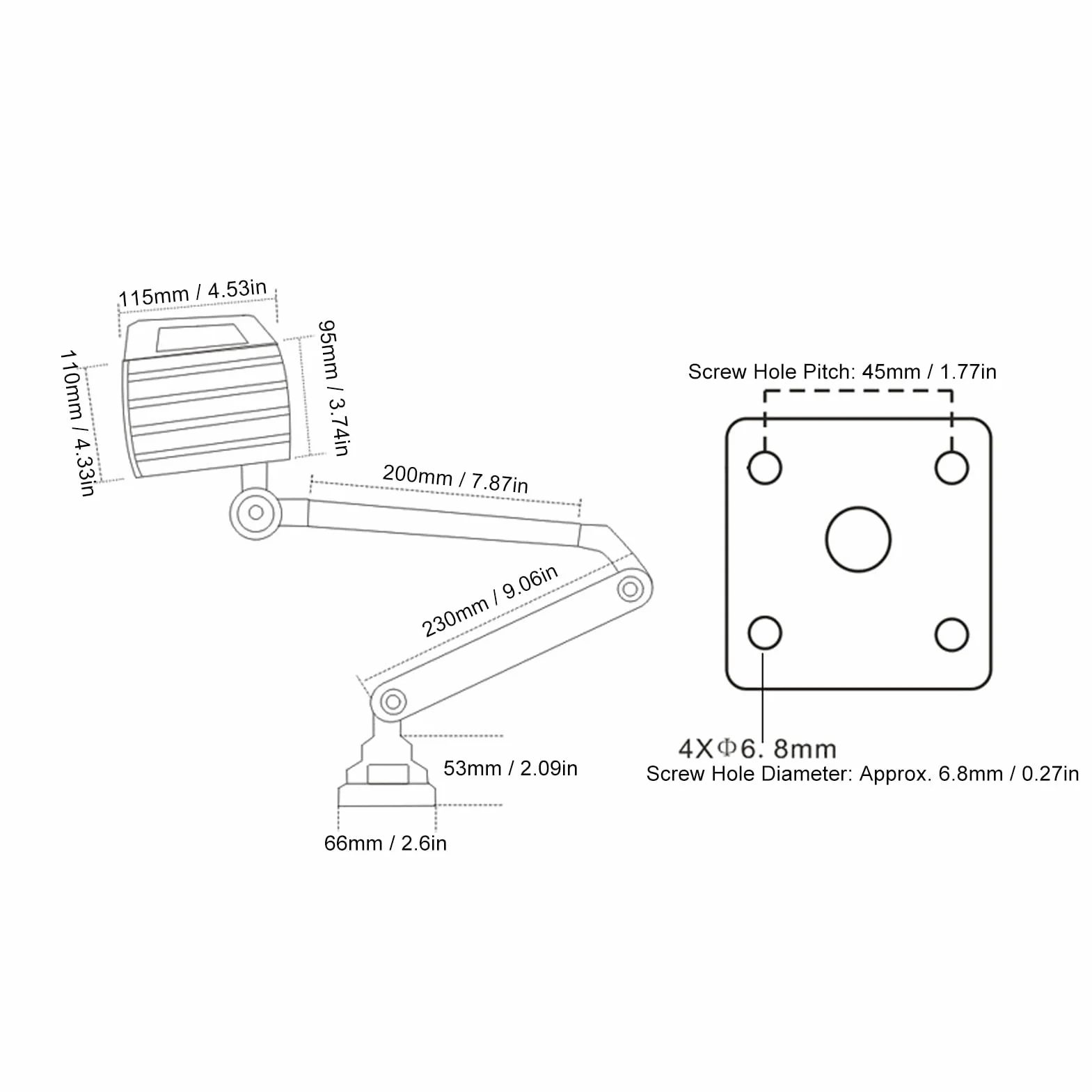 Lampada da lavoro a led impermeabile per macchine utensili CNC Lampada da lavoro pieghevole a prova di olio impermeabile 12w Lampada da tavolo da lavoro 24v