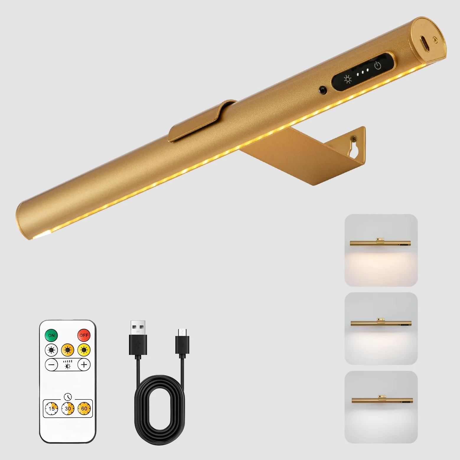 Lampada da parete senza fili,Luci da esposizione led con telecomando,applique da parete con 3 modalità di illuminazione,lampade per quadri con timer,per quadro,affresco e freccette,statue