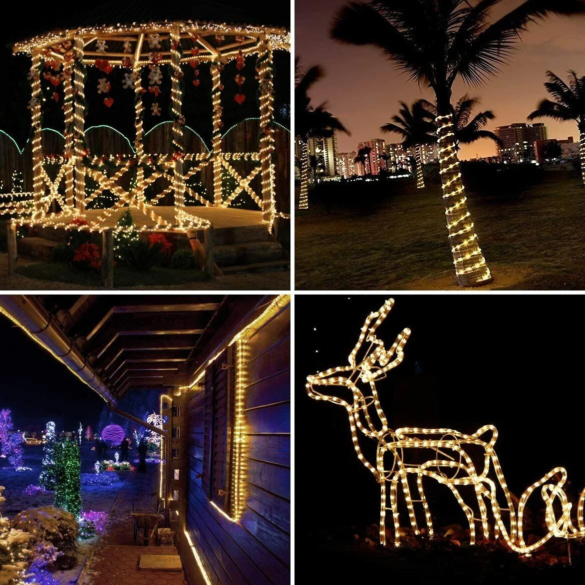 Deals TUBO LUMINOSO LED LUCI DI NATALE IMPERMEABILE ESTERNO (Bianco Freddo, 20 metri)