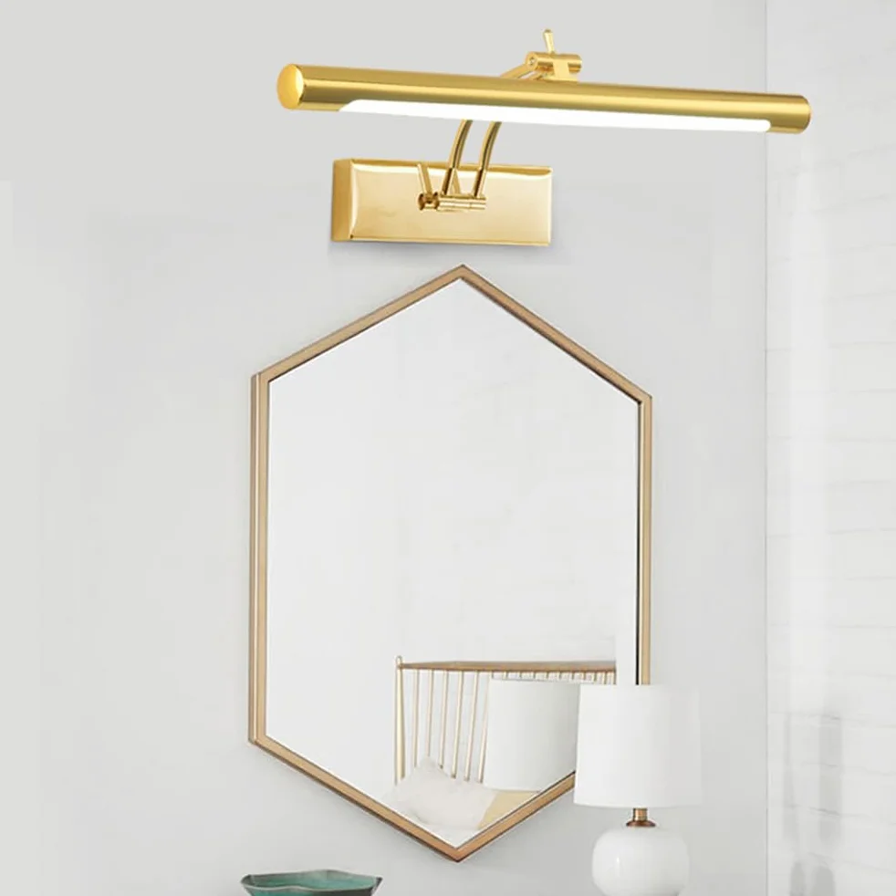 DOITOOL Luci Per Toeletta Da Bagno Per Accessori Per Illuminazione Da Bagno 15. Luci Da 7 Pollici Su Specchio (Oro Da 9W)