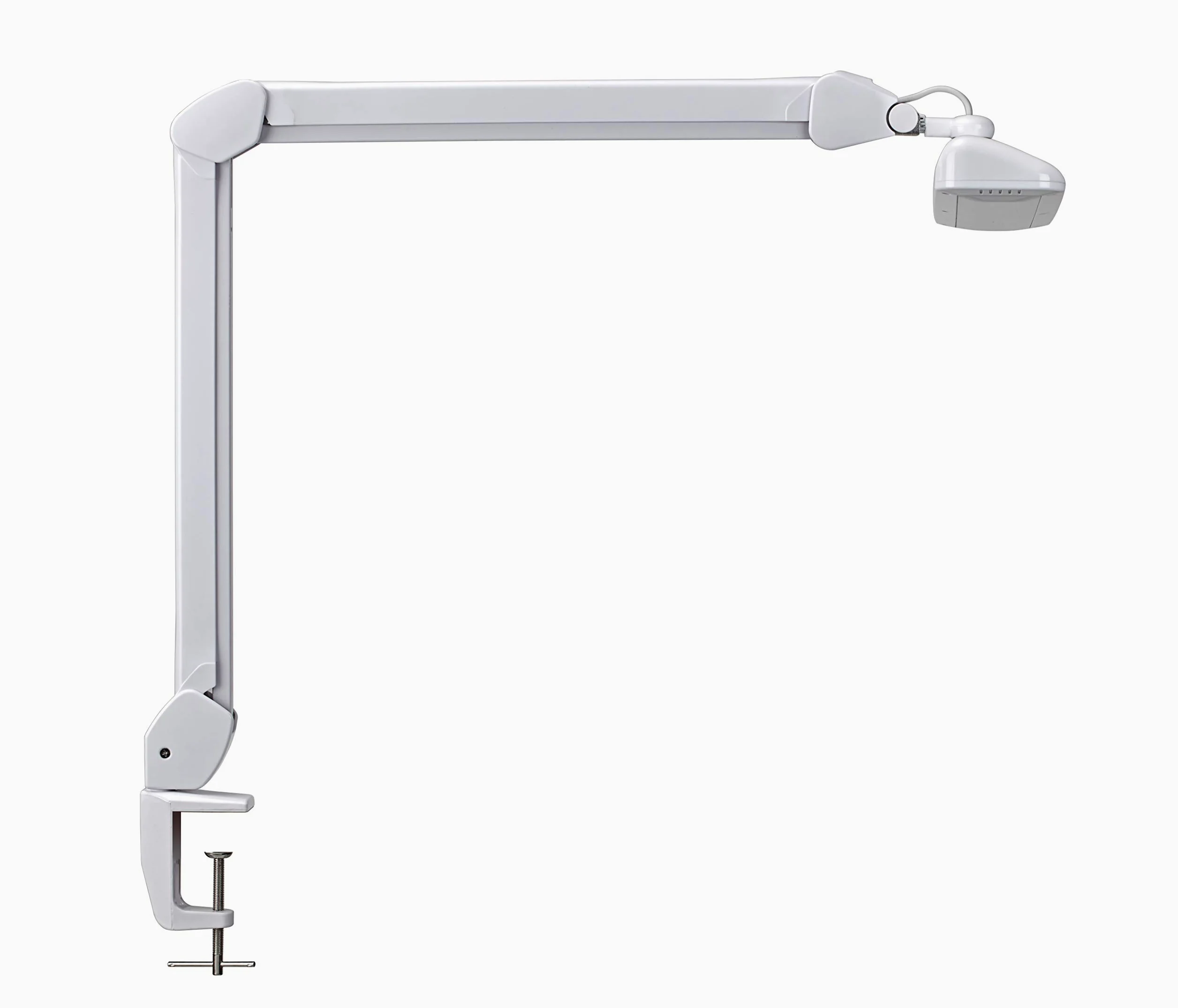 MAUL Lampada da tavolo MAULintro LED dimmerabile bianca con morsetto | luce chiara per lavorare meglio, braccio orientabile, fissaggio salvaspazio, intensità regolabile, sorgente sostituibile