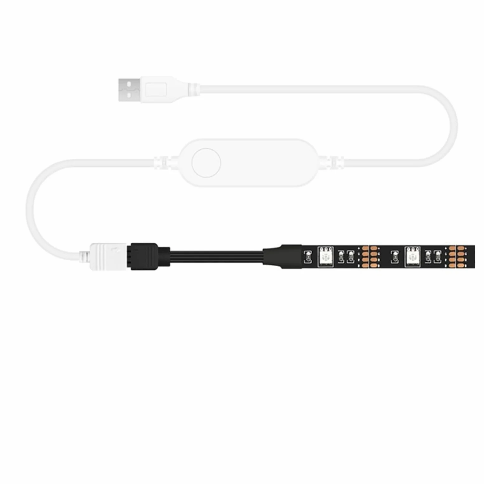 Ozscbuioy Striscia LED USB Wifi RGB 5050 Luce LED DC5V Retroilluminazione TV compatibile(Zigbee verison,5M Kit)