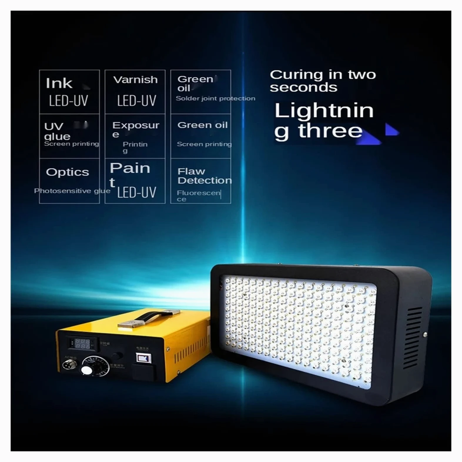 Lampada per polimerizzazione UV Regolazione energetica 1500W LED UV ultravioletto Colla senza ombre Colla fotosensibile ottica 395nm 365nm 405nm Lampada polimerizzante in resina(405nm)