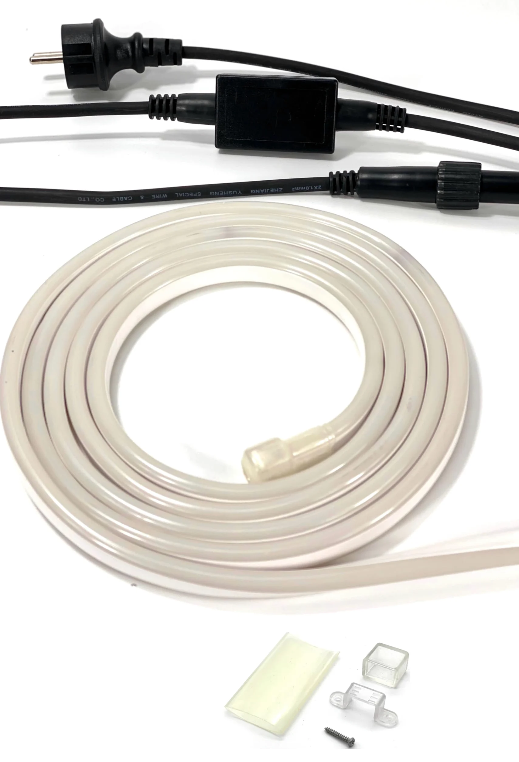 Profi Serie- LED neon flex Striscia di luce 50m esterno e interno, bianco freddo 6500K, dimmerabile, 220V-240V, strip, impermeabile, flessibile. per edifici, negozi, progetti, decorazione